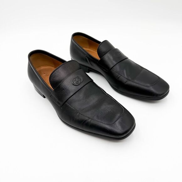 Gucci GG Monogram Black Leather Men’s Dress Loafers main image 4